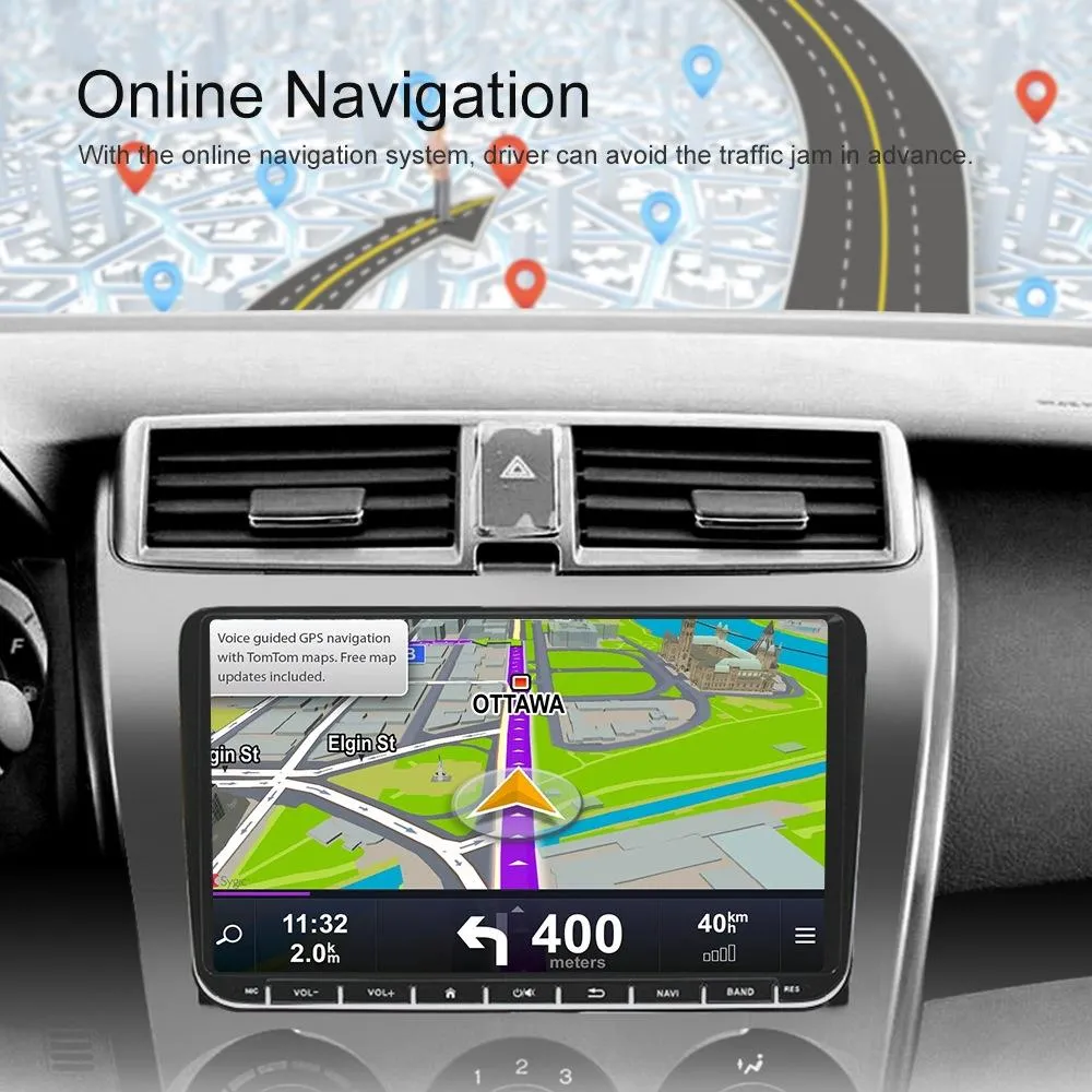 9 Inch Carplay Android10.0 Navigator For Volkswagen - 1   16G - Standard   12Lights Camera