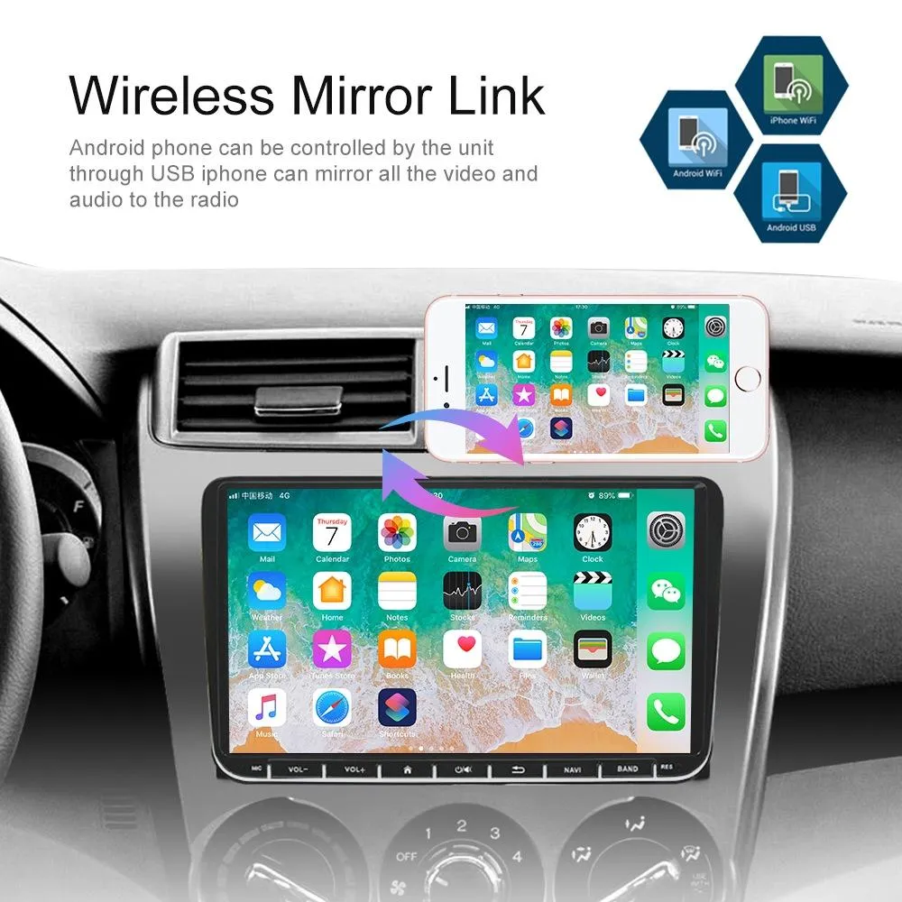 9 Inch Carplay Android10.0 Navigator For Volkswagen - 1   16G - Standard   12Lights Camera