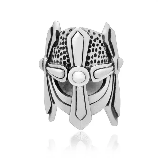 Helmet Beard Bead - Sterling Silver