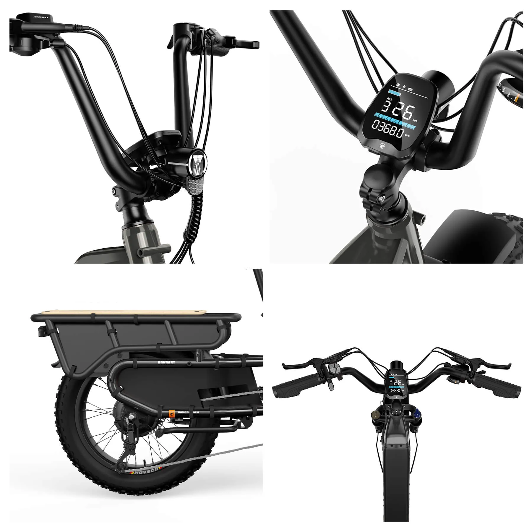 HOVSCO HovCart 20“ Step-Thru Electric Fat Tire Cargo Bike