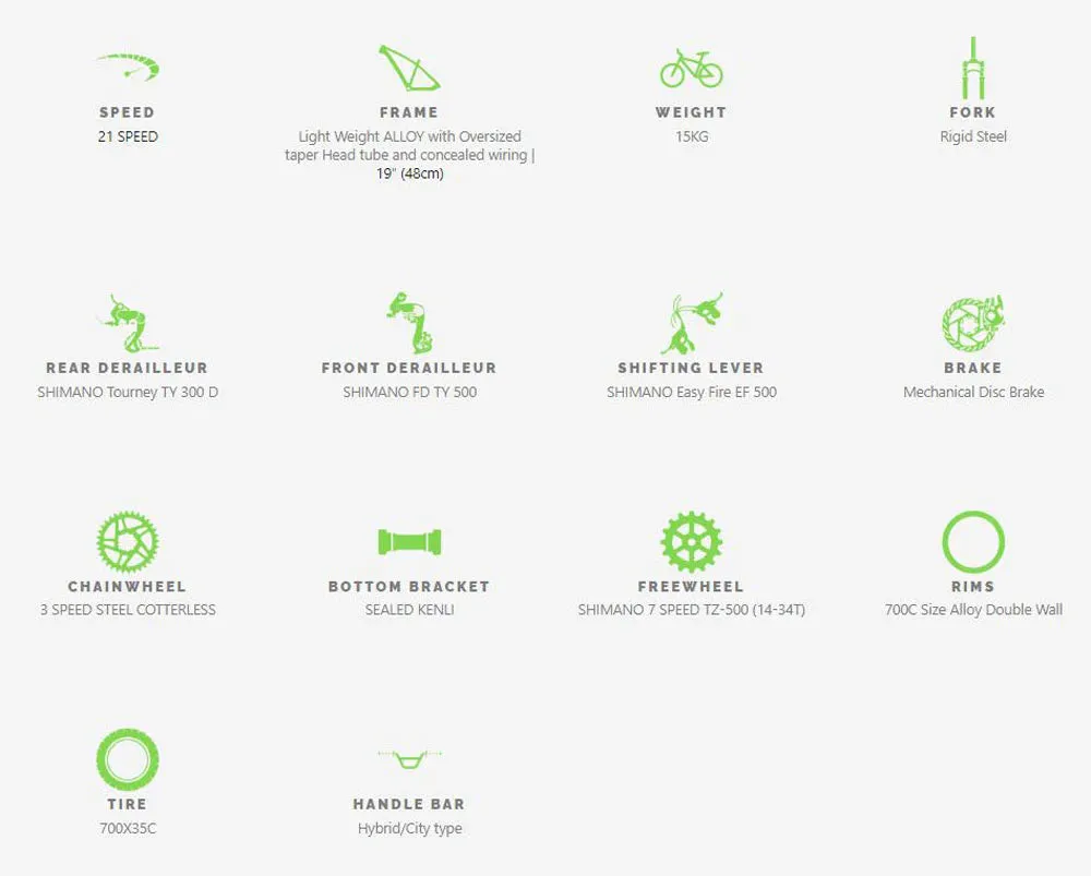 Unirox Milan DS 700C Hybrid Bike