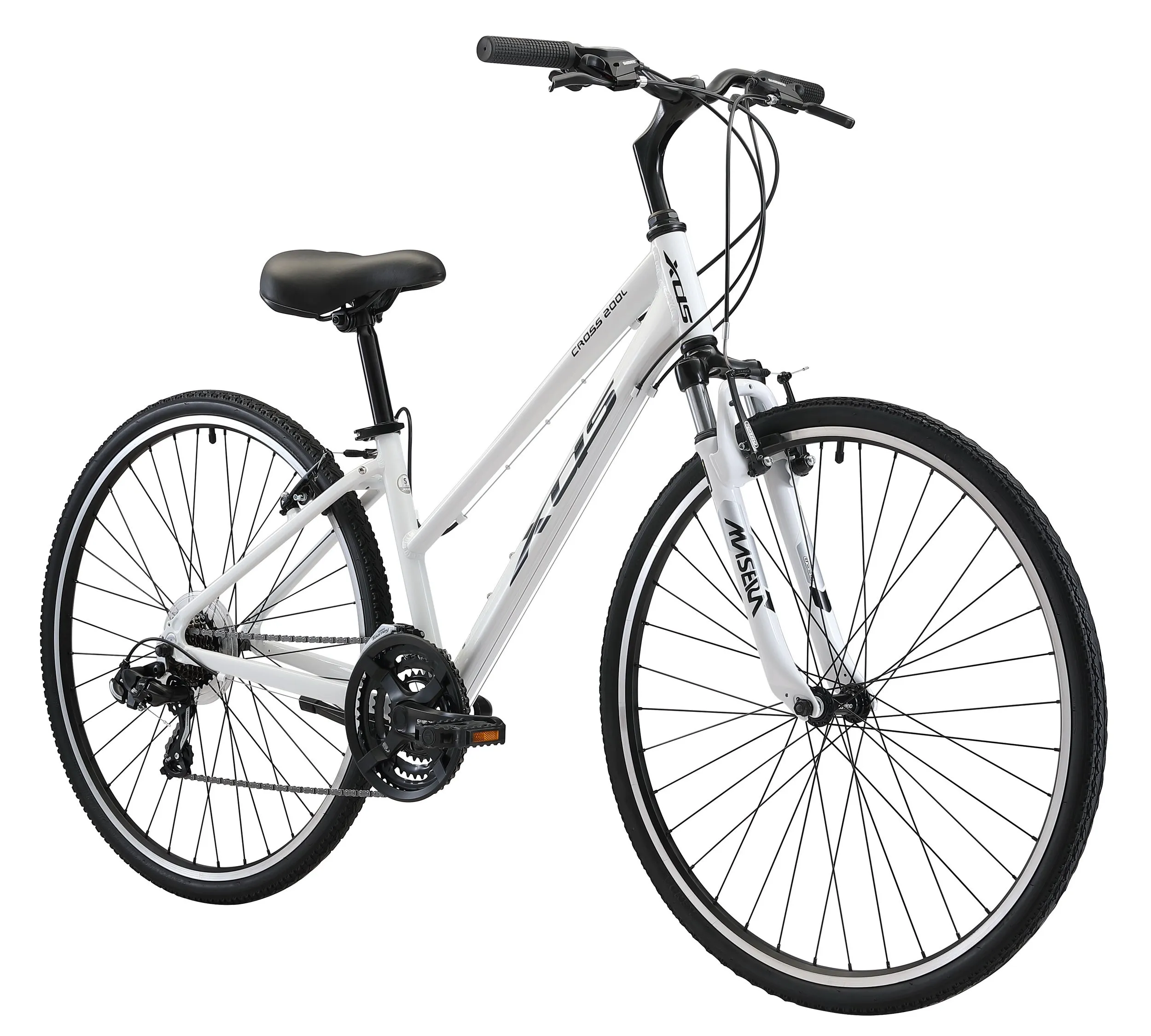 XDS Cross 200 21sp 700C Step-Through Comfort Hybrid Bike  //  Arctic White