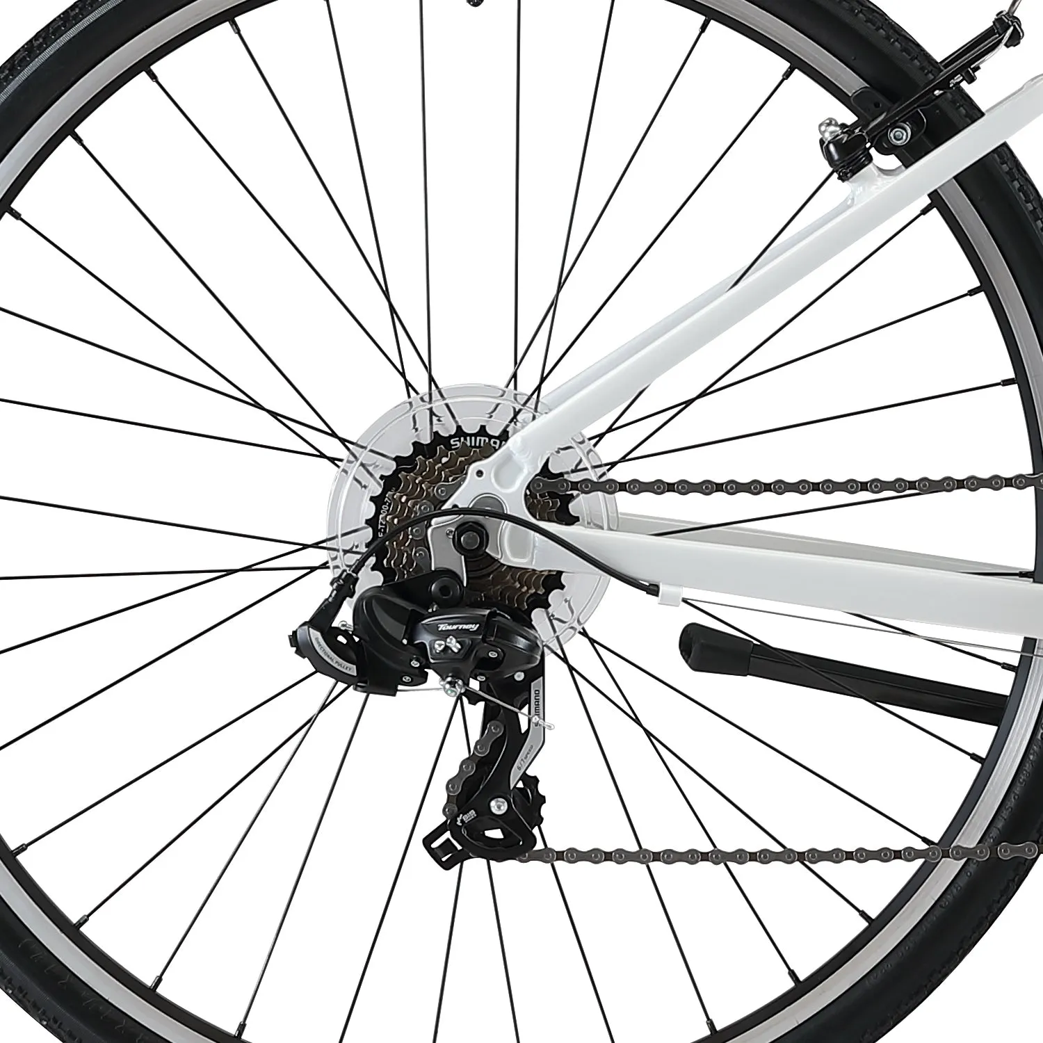 XDS Cross 200 21sp 700C Step-Through Comfort Hybrid Bike  //  Arctic White